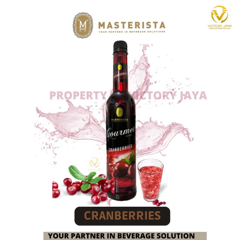 

Masterista syrup cranberries 750ml sirup perasa minuman