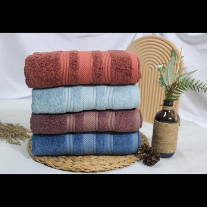 Paket 4 Handuk (Powder Blue, Bordeaux Red, Prussian Blue, Terra Brown)