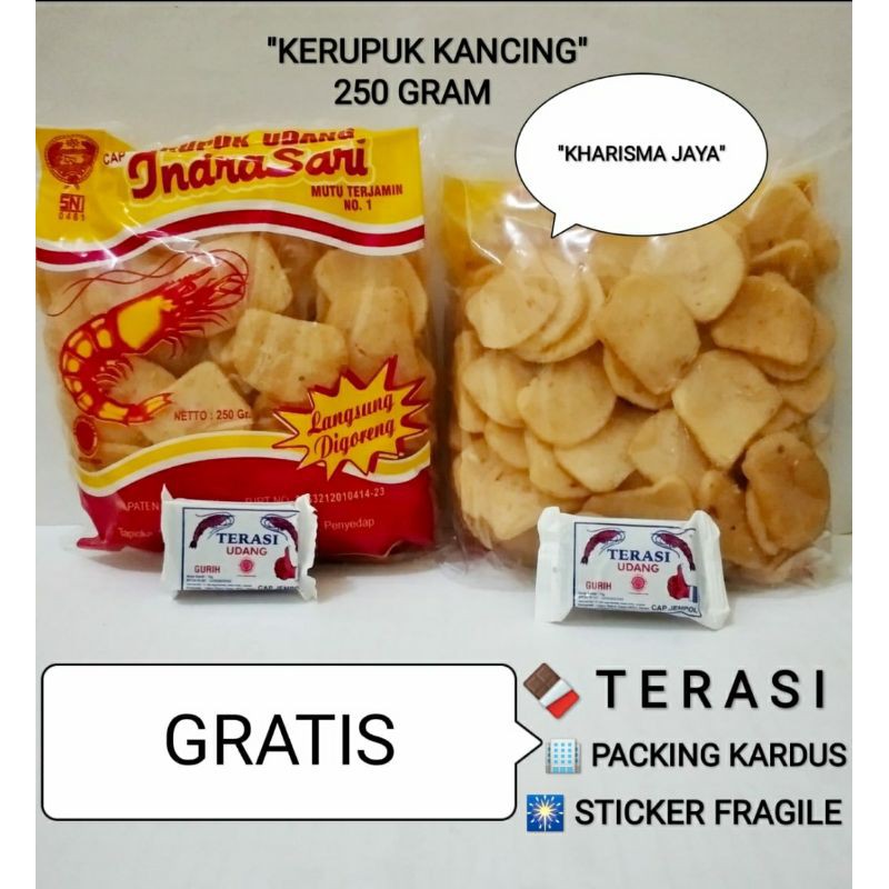 

Krupuk Udang Kancing Indrasari 250gram