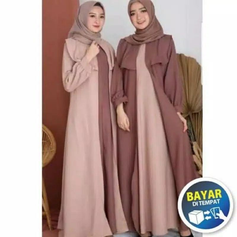 gamis Melova dress fashion muslim wanita kekinian