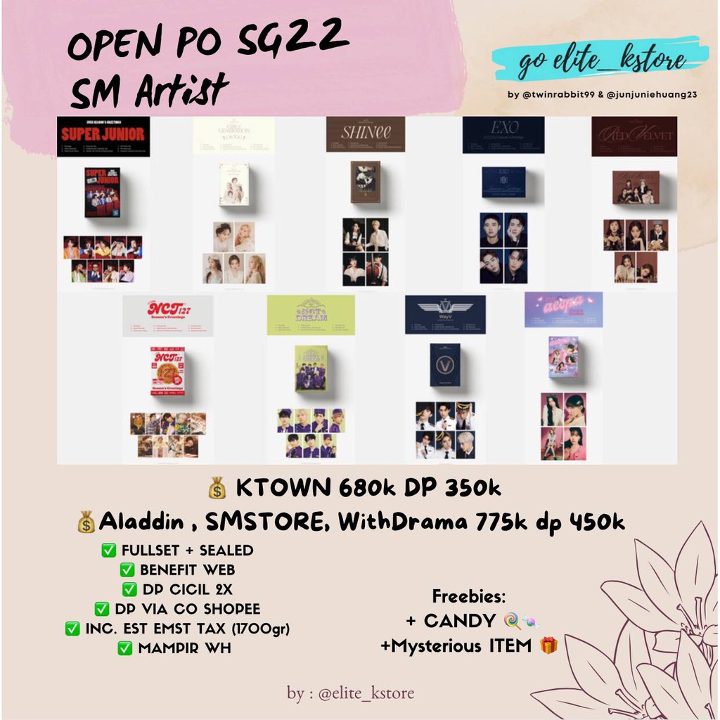 [PO] DP / FULLPAY SEASON'S GREATINGS SG22 || NCT 127 NCT DREAM WAYV EXO AESPA RED VELVET SNSD SUPER 