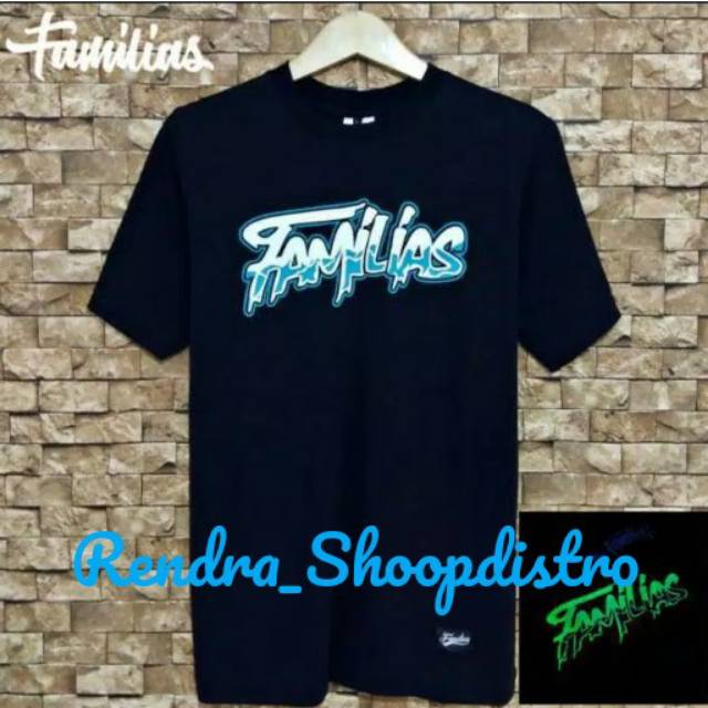 Kaos distro familias glow in the dark