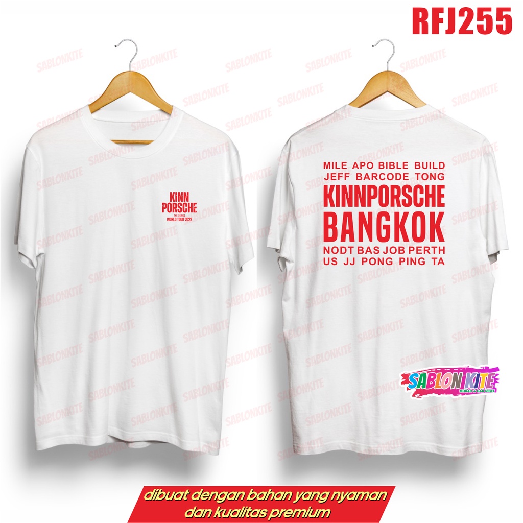 MURAH!!! KAOS KINN PORSCHE RFJ255 SABLON DEPAN KECIL KINNPORSCHE