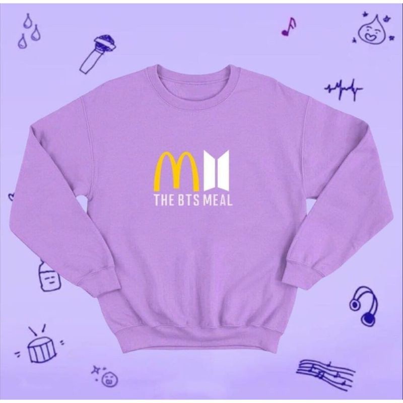 BANGTAN MCD MEAL SWEATER FLEECE TEBAL TERBARU'