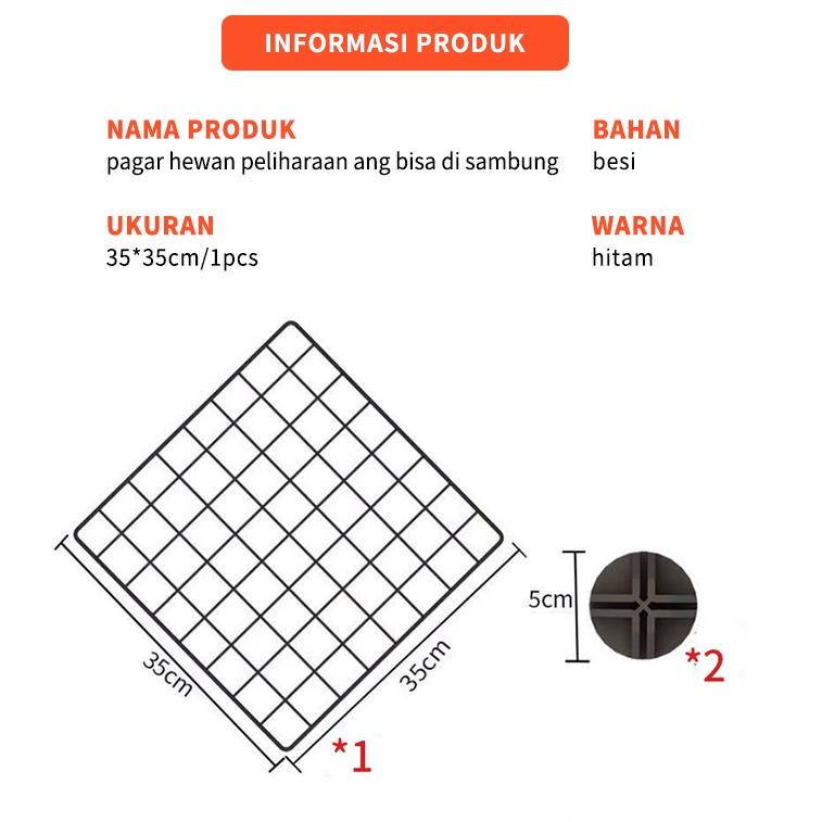 {KGN.19Au22ᴸ} olla Pet Cage Stackable Pet Fence 35*35CM-DIY Pet Cage For Dog Cat-DIY Pet Metal Wire 