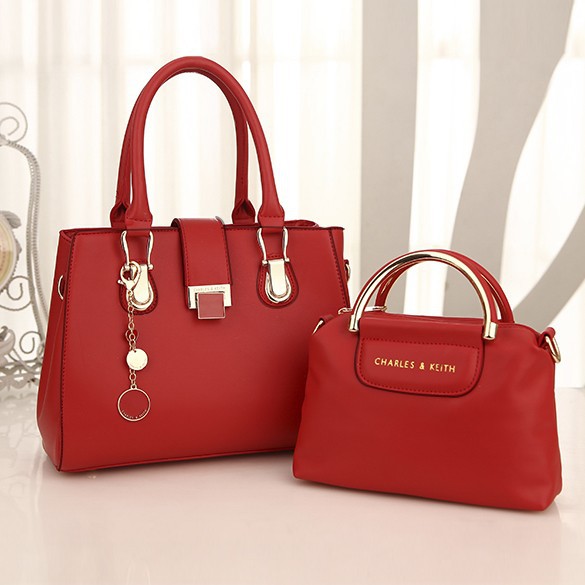SQ2031 BEST SELLER CHARLES&KEITH TAS BRANDED IMPORT TAS PAKET WANITA TAS BATAM MURAH WANITA TAS 2IN1