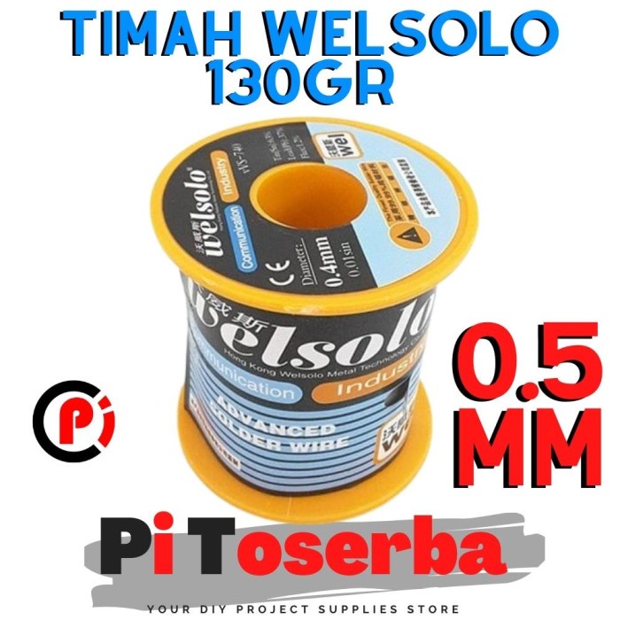 ORIGINAL WELSOLO vVS-740 Timah Solder Wire Lubang Ukuran 0.5mm 130gr