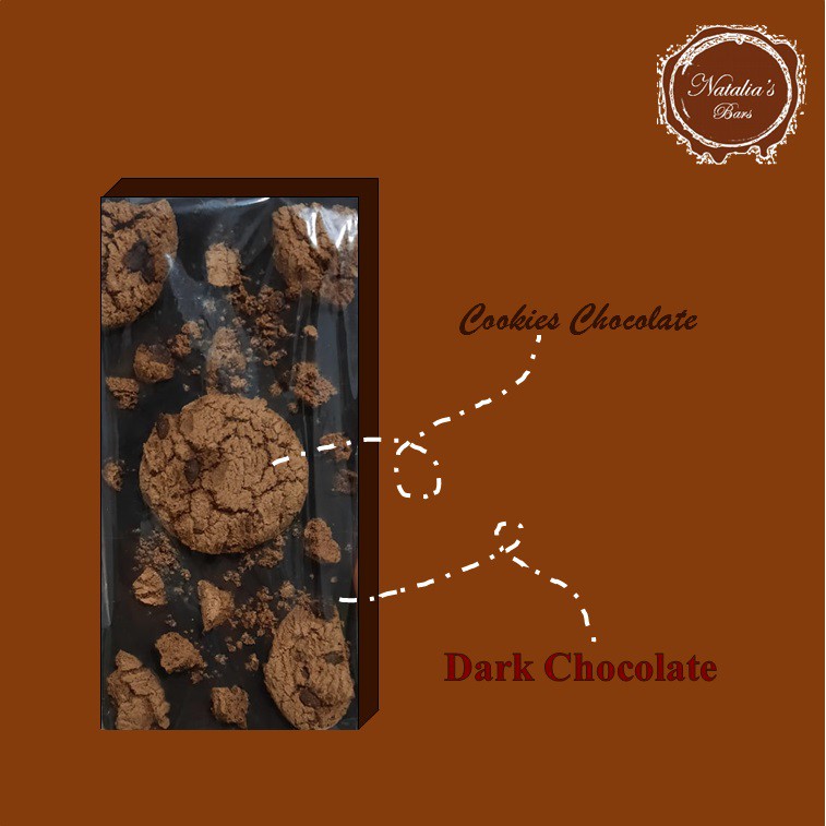 

Dark Chocolate with Cookies | Cokelat Hitam dengan Cookies