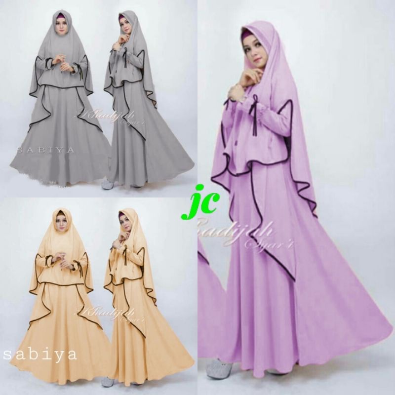 JCK - Sabiya Syari Juwet / Gamis Syari Muslimah / Syari Wanita Terbaru Kekinian