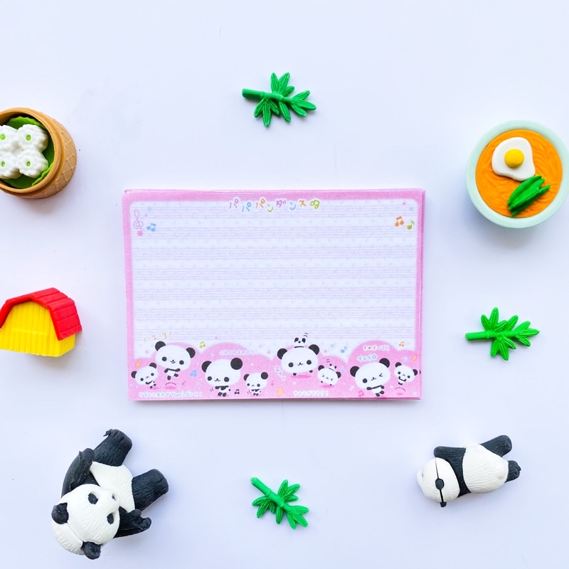 

sticky notes memo pad panda pink