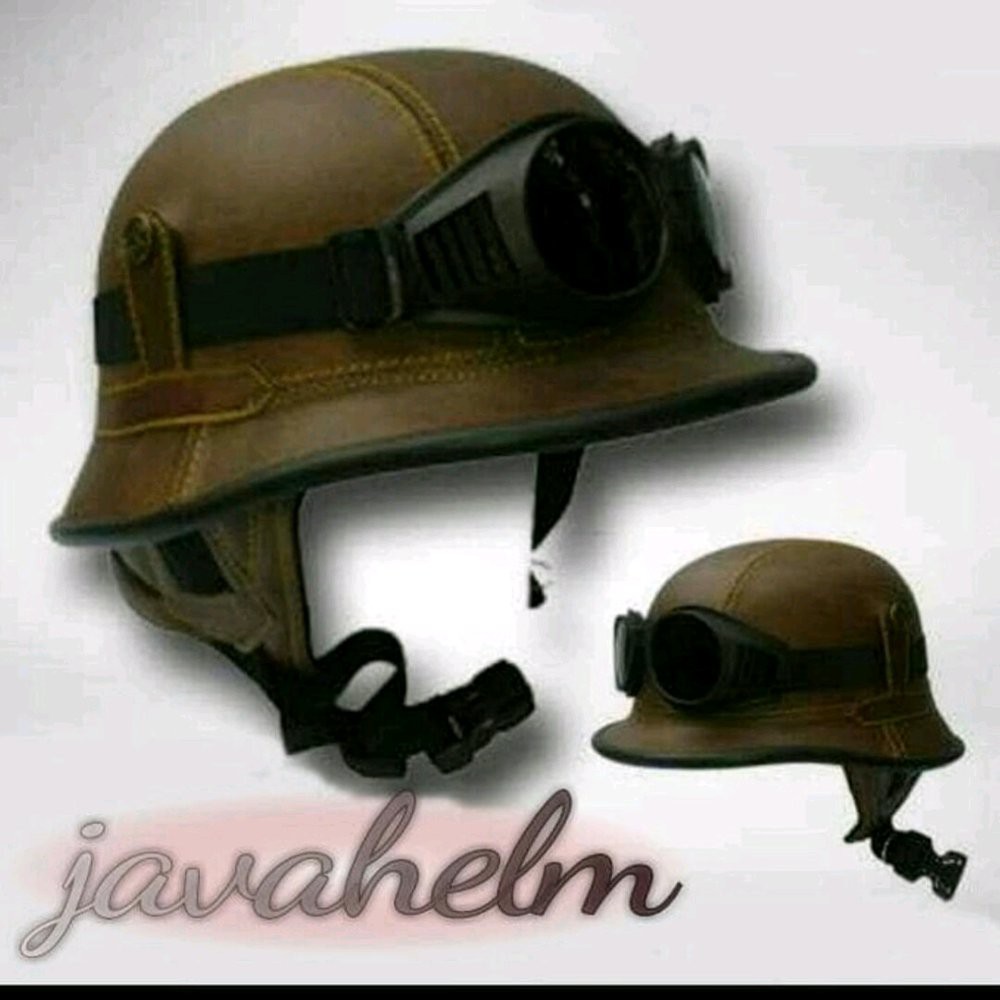 Helm Nazi Coklat Retro Classic Murah
