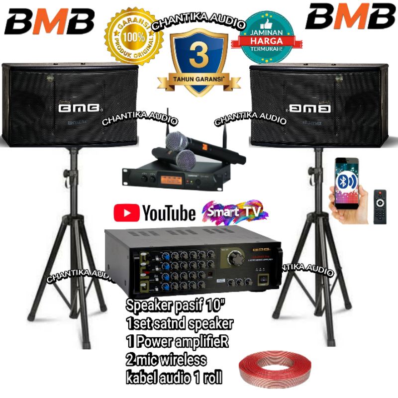 Paket Karaoke Full set Speaker Bmb 10 inch Cs 450 v dan Amplifier bluetooth DA 2000 PRO BT