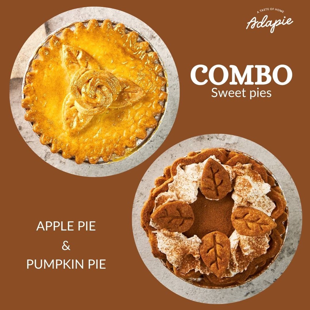 

COMBO CLASSIC APPLE PIE & PUMPKIN PIE 10CM