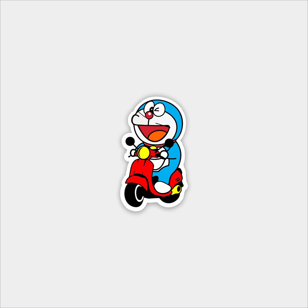 

Doraemon Vespa Stiker kartun stiker brand bahan graftac
