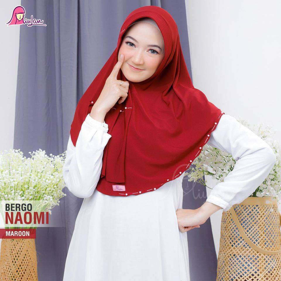 BERGO NAOMI MIULAN HIJAB-Marun