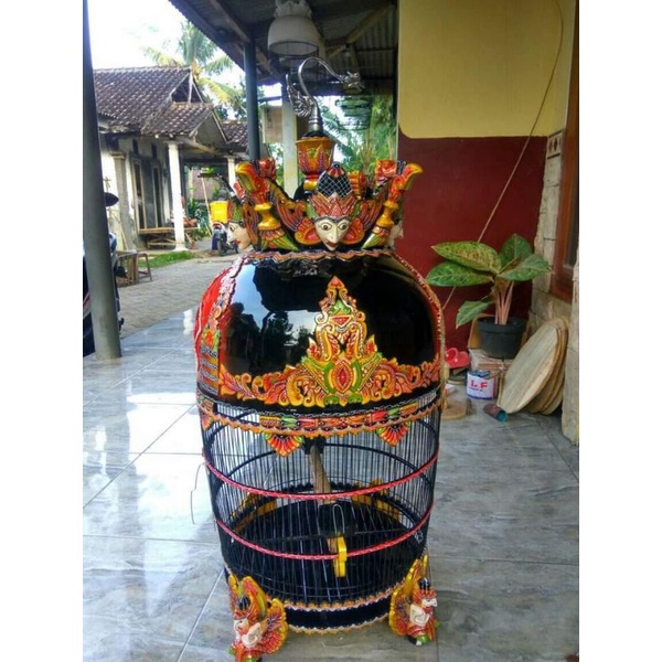 ready sangkar perkutut lomba motif wayang