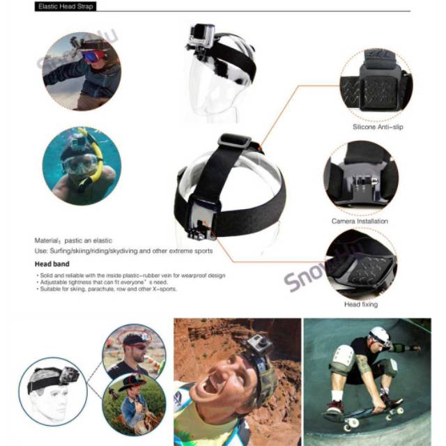 TaffSTUDIO Aksesoris Kamera Aksi Full Set GoPro Xiaomi Yi