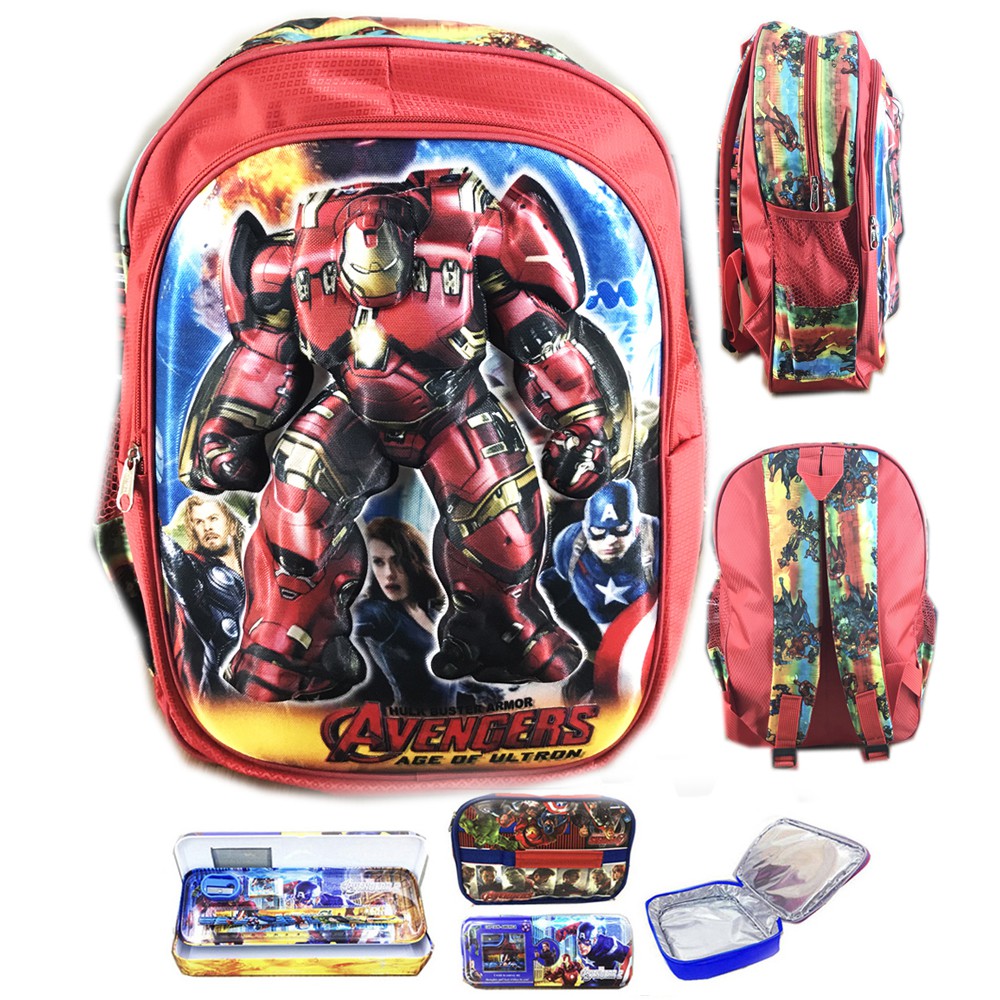 FREE ONGKIR + PROMO TERMURAH !!! Tas Ransel Sekolah SD Tas Karakter Anak Cowo 3D Timbul Solid LBKP