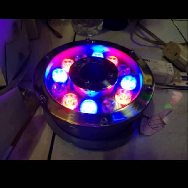 Lampu kolam led air mancur 12w 12 watt lampu led fountain air mancur kolam air led 12w 12 watt rgb