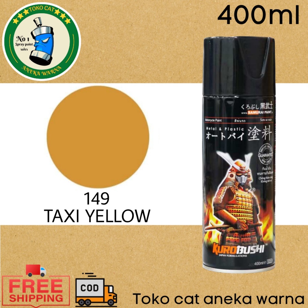 SAMURAI PAINT 149 TAXI YELLOW KUNING 400ml CAT SEMPROT SPRAY PAINT PILOX PILOK