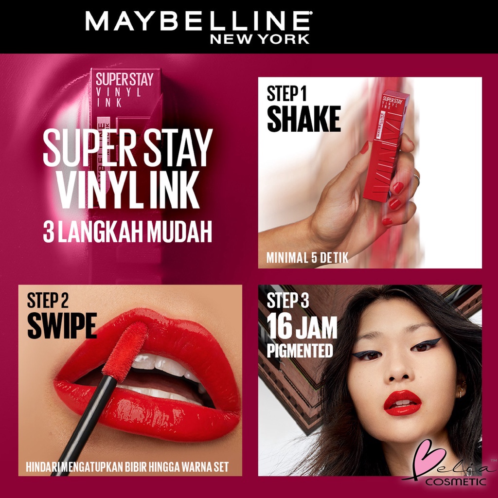 ❤ BELIA ❤ Maybelline Superstay Vinyl Ink - Liquid Lipstik Lipstick Make Up Lip