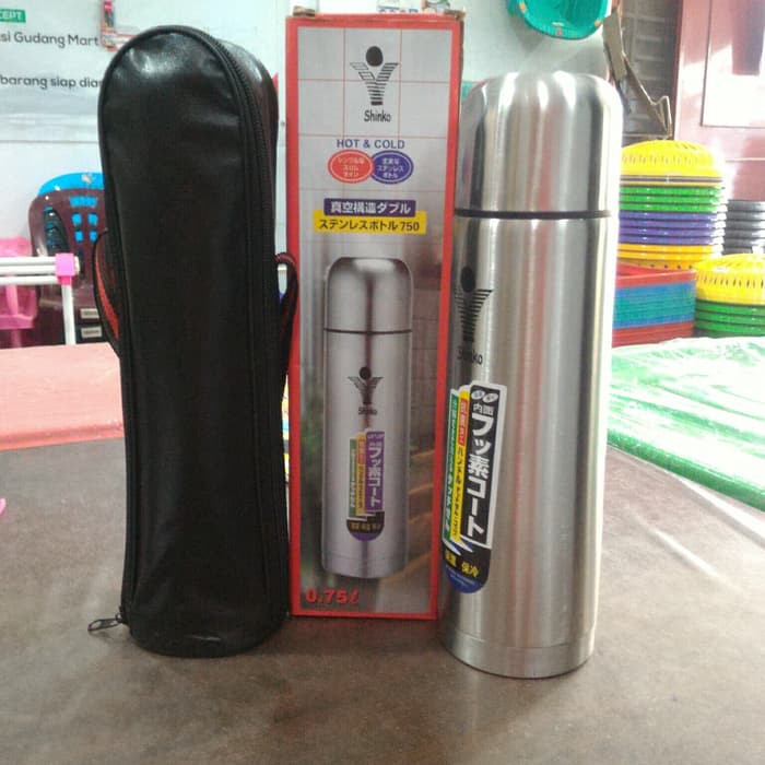 Vacuum Bottle 750ML / Termos Air Panas Stainless Steel Shinko 750 ML / Dingin / Termos Susu Bayi