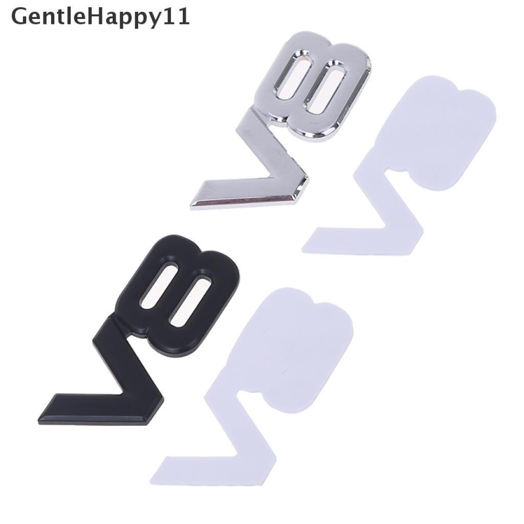 Gentlehappy Stiker Emblem Logo V8 3D Bahan Metal Alloy Untuk Mobil