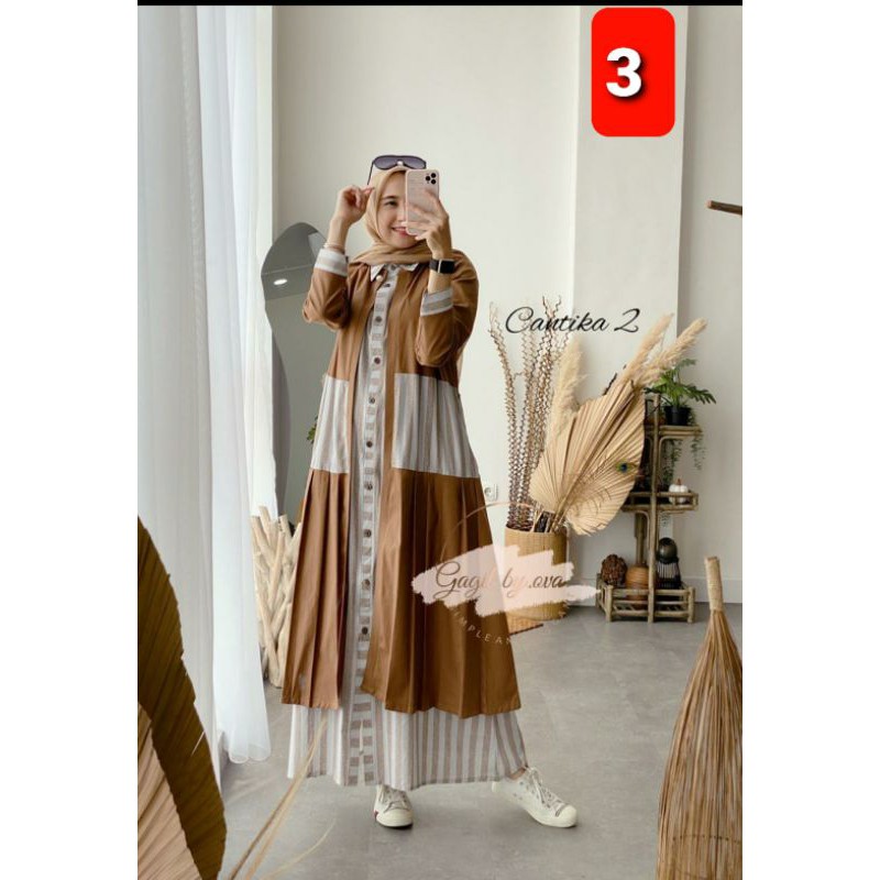 GAMIS WANITA CANTIKA TWO Pcs /Outer Lepasan /# 42 by Gagil ova