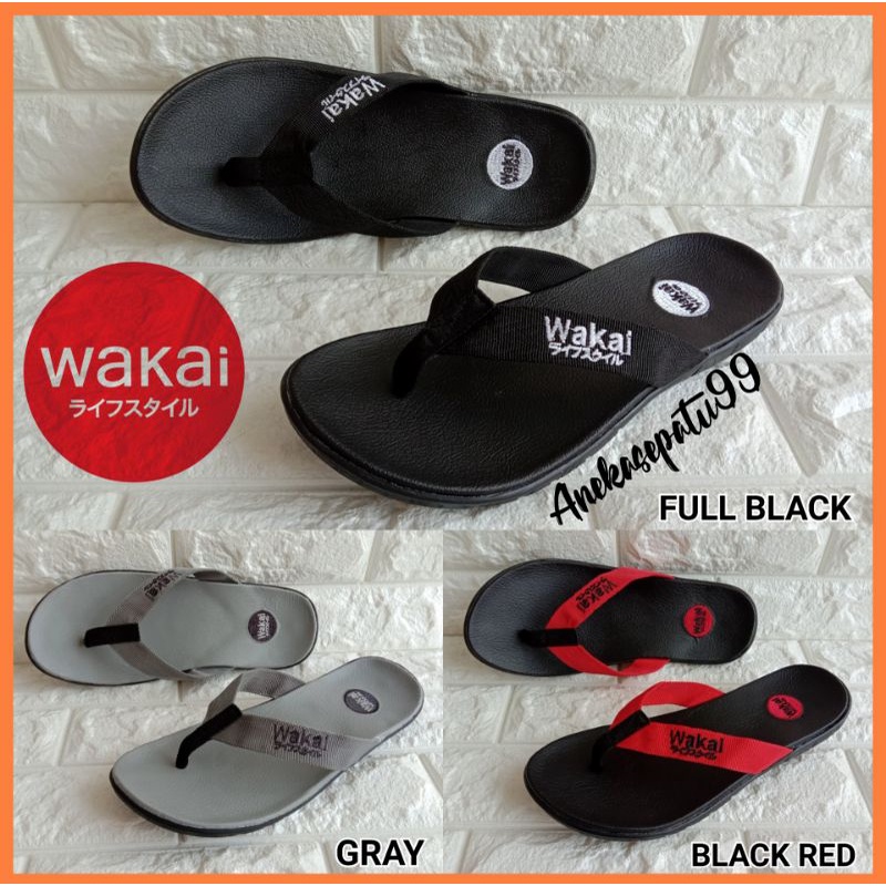 PROMO SANDAL WAKAI JEPIT PRIA DAN WANITA. SANDAL DISTRO PROMO MURAH. SANDAL CASUAL SANTAI RINGAN