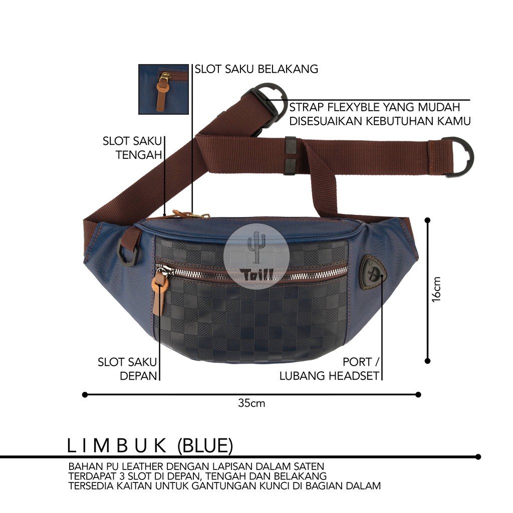 Tas Selempang Limbuk Waistbag Tas Bahu Tas Pinggang Slingbag Selempang Bag Tas Wanita Murah