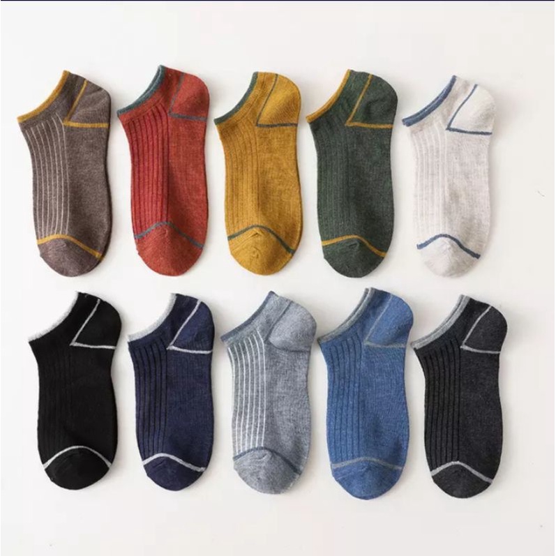 [ COD ] Kaos Kaki Ankle Semata Kaki Simple Motif Polos Garis Pria Wanita Unisex Murah Cute Socks Fashion Korea / Kaos Kaki Pria Polos / Kaos Kaki Pria Garis / Kaos kaki Wanita-5