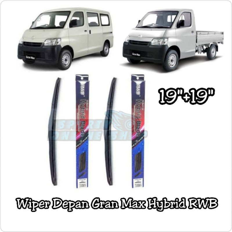 Wiper Depan Gran Max 19&quot;+19&quot; Hybrid Merk Rwb