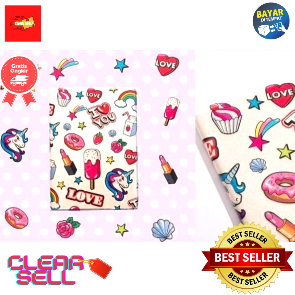 

Buku tulis glitter / Notebook / Notepad motif cartoon F2021-33