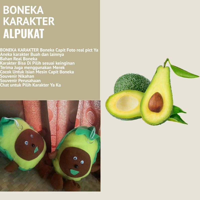Grosir boneka Karakter alpukat