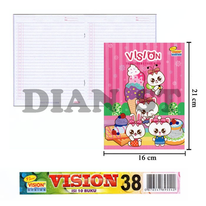 

Jual Buku Tulis New Vision 38 Lembar - Pak Trendi