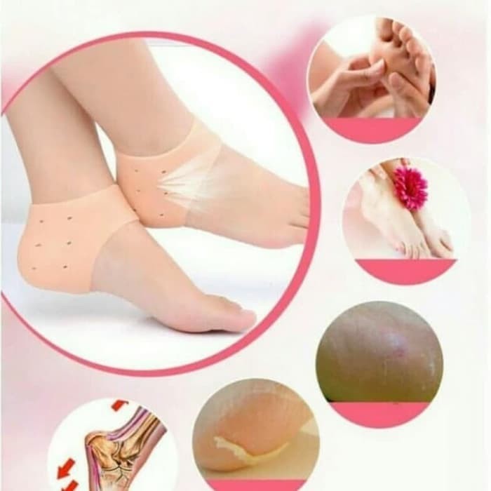 Pelindung Tumit Silikon Anti Lecet / Alas Tumit Silicone Moisturizer Pereda Sakit / Bantalan Kaki Anti Pecah Nyeri / Perawatan Kaki Luka / Pelindung Insole Sepatu