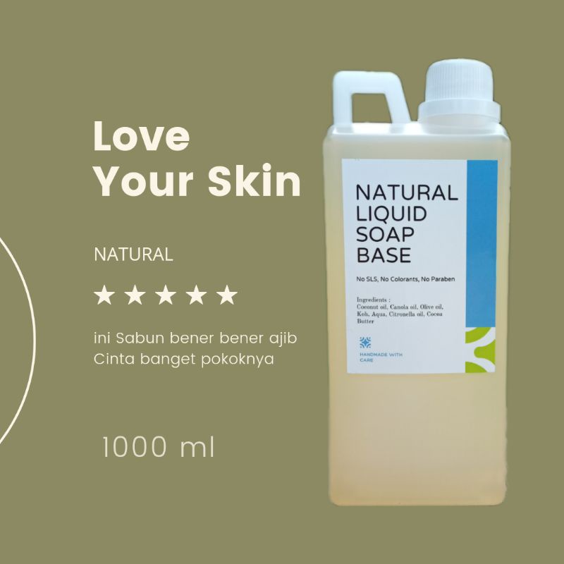 Sabun Mandi Cair Herbal Soap Base Castile Liquid Organik organic Zaitun hanmade Literan Anti alergi
