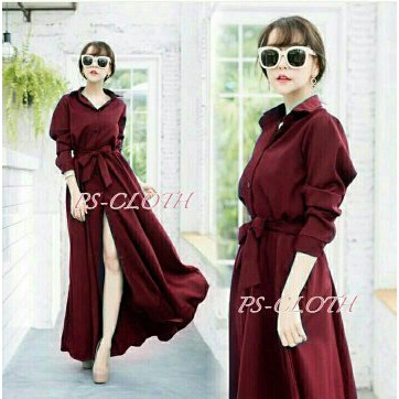 dress panjang wanita korea