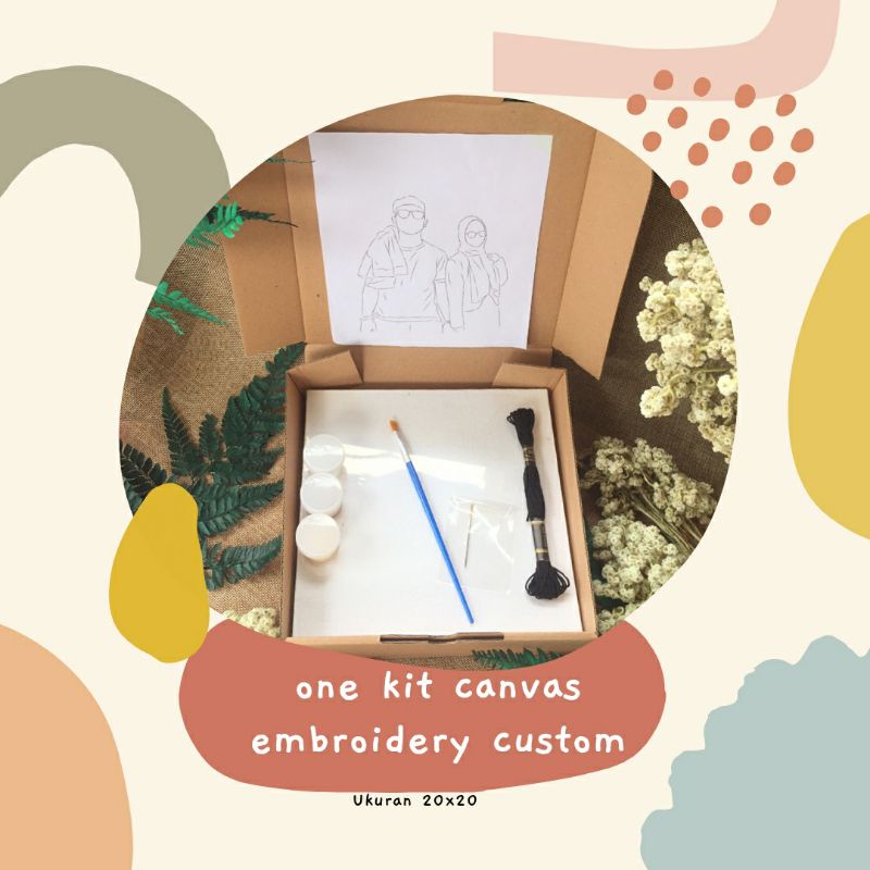 

CANVAS EMBROIDERY KIT CUSTOM | TERMURAH KANVAS LINE ART | KADO ULTAH ANIV WISUDA KANVAS PAINT SULAM
