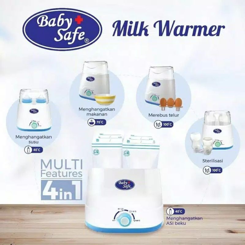 Baby Safe Twin Bottle Botol Warmer &amp; Sterilizer LB216