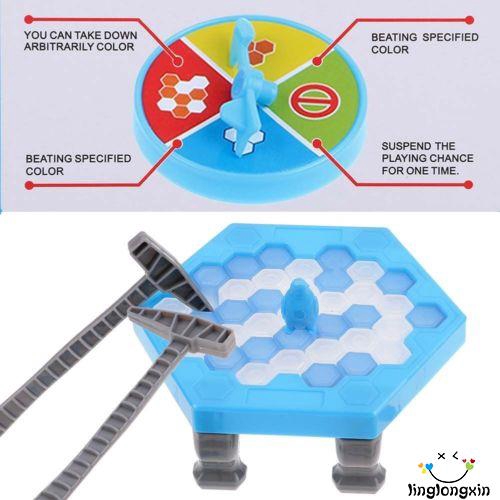 LLX-Penguin Trap Icebreaker Kids Puzzle Desktop Knock Ice Block Family Funny