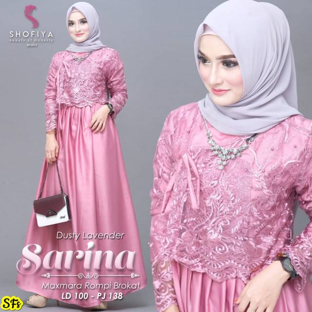 Gamis Buat Pesta I Gamis Dengan Rompi Brokat I Gamis Polos Kombinasi Brokat I Gamis Kondangan Shopee Indonesia