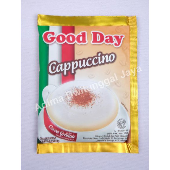 Kopi Good Day Cappuccino 10's x 25 gr (1 Renceng isi 10 Sachets)