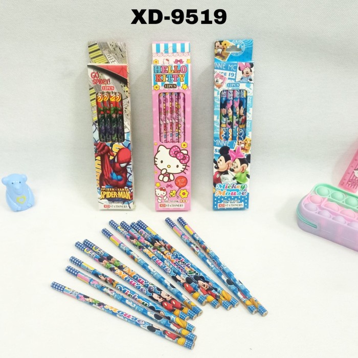 

Pensil Kayu HB Gambar Lucu/Wood Pencil/Menulis/Mengambar/Ujian - Spiderman