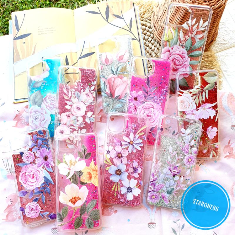 Case Realme 6/Narzo  6 Pro Water Glitter Floral Vibes