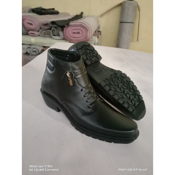 SEPATU KULIT ASLI PRIA MEDALI PDH BOOTS POLRI TNI SECURITY SATPAM FORMAL DINAS KANTOR KERJA PNS ASN PEGAWAI