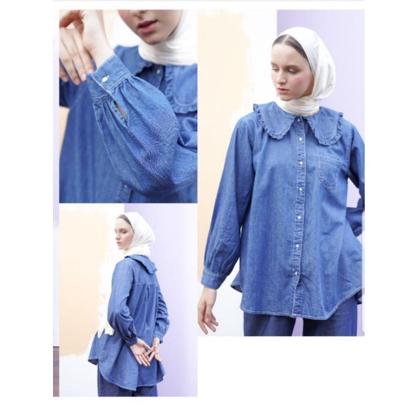 VANNY DENIM SHIRT || ALEZA LABEL