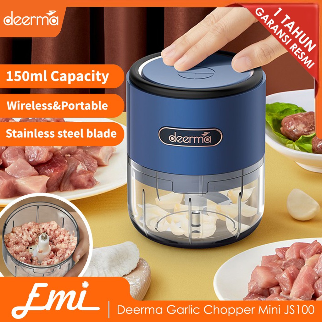 Deerma Garlic Chopper Mini Penggiling daging elektronik sayuran JS100