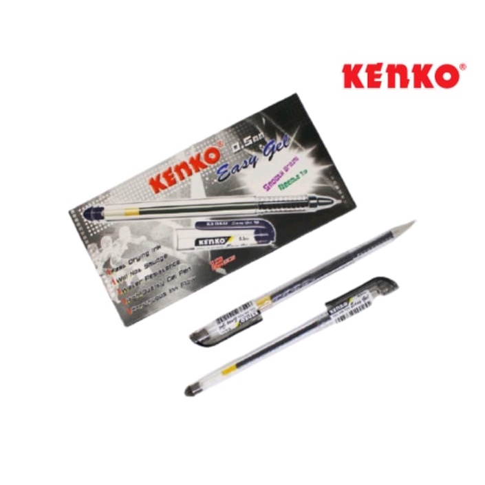 

Pulpen Gel merk Kenko 0.5 mm Bolpen Gel warna hitam