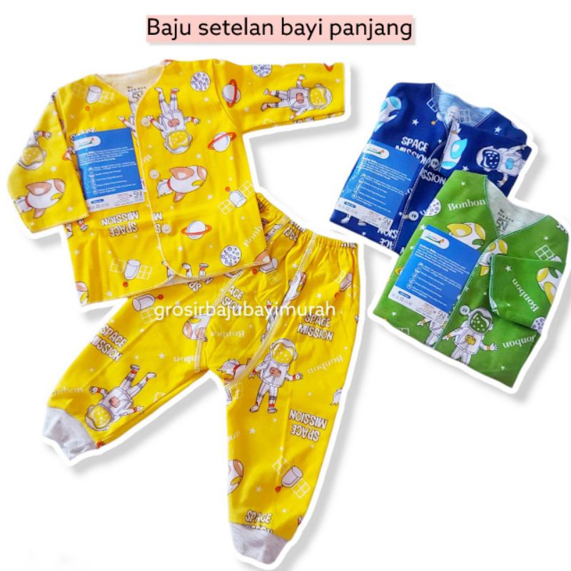 baju bayi SETELAN PANJANG BONBON ASTRONOT